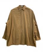 CLANE HOMMEクラネ オム）の古着「オーバーサイズシャツ」｜ブラウン