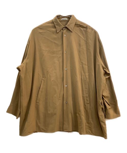 CLANE HOMME（クラネ オム）CLANE HOMME (クラネ オム) オーバーサイズシャツ ブラウン サイズ:1の古着・服飾アイテム