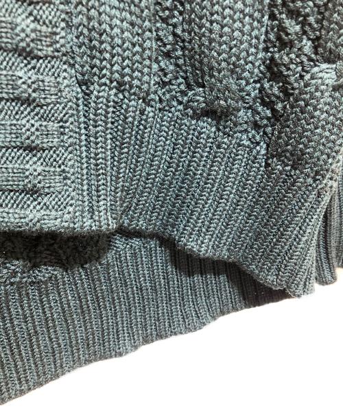 TOMORROW LAND tricot（トゥモローランド トリコ）TOMORROW LAND tricot (トゥモローランド トリコ) ケーブルニットカーディガン グリーン サイズ:Lの古着・服飾アイテム