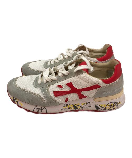 PREMIATA（プレミアータ）PREMIATA (プレミアータ) ローカットスニーカー ホワイト×レッド サイズ:43の古着・服飾アイテム