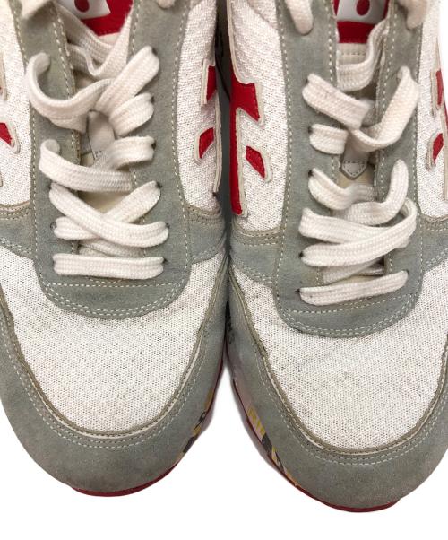 PREMIATA（プレミアータ）PREMIATA (プレミアータ) ローカットスニーカー ホワイト×レッド サイズ:43の古着・服飾アイテム