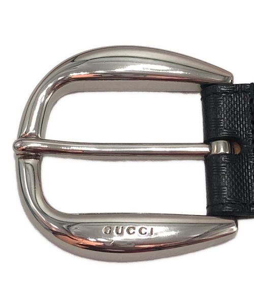 GUCCI（グッチ）GUCCI (グッチ) レザーベルト ブラックの古着・服飾アイテム