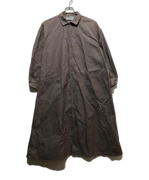 YAECA（ヤエカ）YAECA (ヤエカ) ワークシャツドレス ブラウン(カーキ) サイズ:Mの古着・服飾アイテム