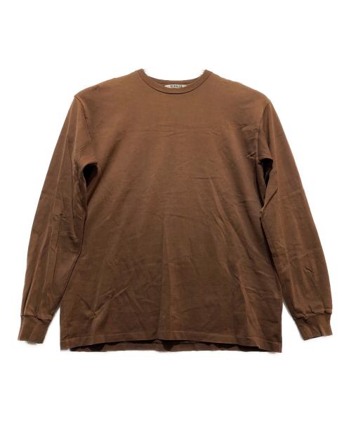 AURALEE（オーラリー）AURALEE (オーラリー) 長袖カットソー ブラウン サイズ:1の古着・服飾アイテム