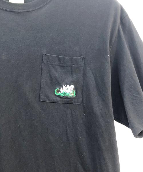 HUF（ハフ）HUF (ハフ) ポケットカットソー ブラック サイズ:XXLの古着・服飾アイテム