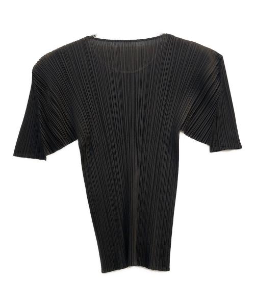PLEATS PLEASE ISSEY MIYAKE（プリーツプリーズ イッセイミヤケ）PLEATS PLEASE ISSEY MIYAKE (プリーツプリーズ イッセイミヤケ) 半袖プリーツカットソー ブラウン サイズ:4の古着・服飾アイテム