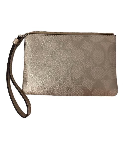 COACH（コーチ）COACH (コーチ) ポーチ ベージュの古着・服飾アイテム