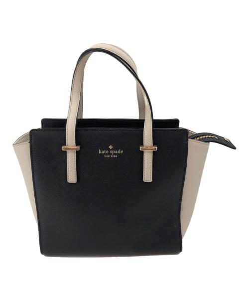 Kate Spade（ケイトスペード）Kate Spade (ケイトスペード) ハンドバッグ ベージュ×ブラックの古着・服飾アイテム