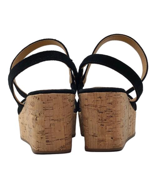 FABIO RUSCONI（ファビオルスコーニ）FABIO RUSCONI (ファビオルスコーニ) ウェッジソールサンダル ブラック サイズ:不明の古着・服飾アイテム