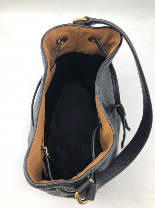 MIU MIU（ミュウミュウ）MIU MIU (ミュウミュウ) 巾着ショルダーバッグ ブラックの古着・服飾アイテム