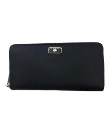 Kate Spade（ケイトスペード）の古着「ラウンドファスナー長財布」｜ブラック