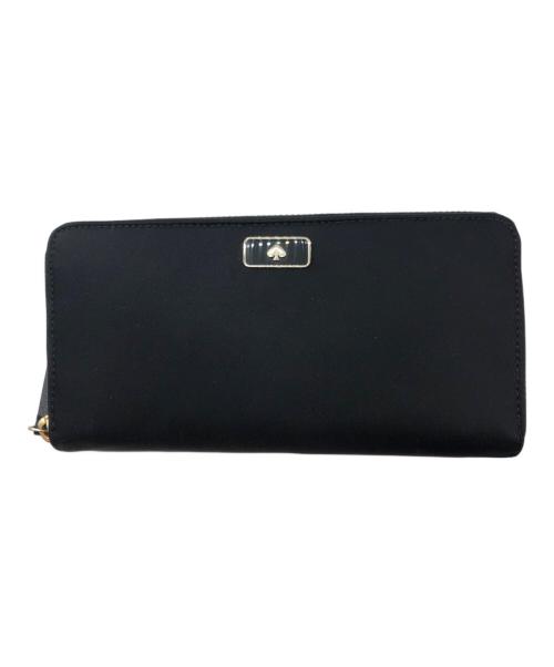 Kate Spade（ケイトスペード）Kate Spade (ケイトスペード) ラウンドファスナー長財布 ブラックの古着・服飾アイテム