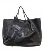 serapianセラピアン）の古着「PVC型押しトートバッグ」｜ブラック