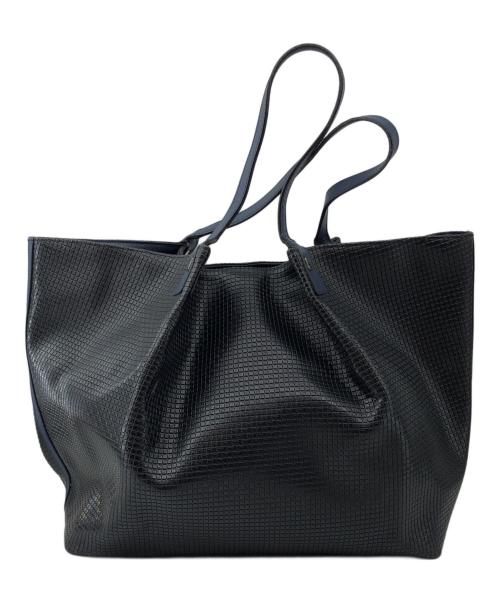 serapian（セラピアン）SERAPIAN (セラピアン) PVC型押しトートバッグ ブラックの古着・服飾アイテム