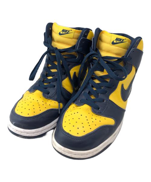NIKE（ナイキ）NIKE (ナイキ) Dunk High Michigan イエロー×ネイビー サイズ:28の古着・服飾アイテム