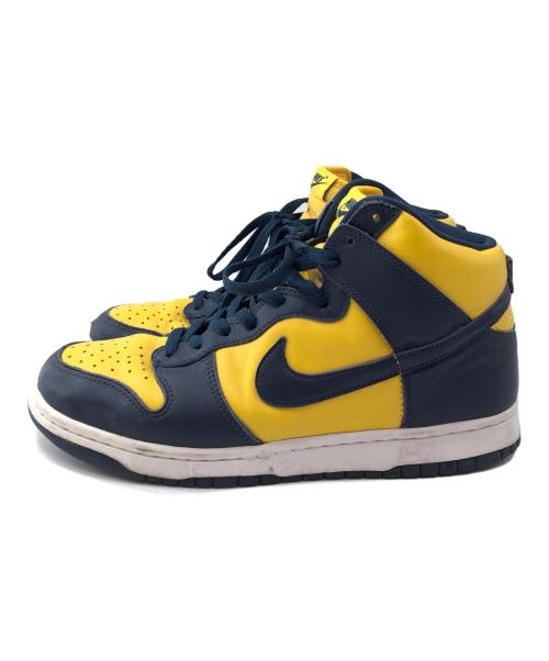 NIKE（ナイキ）NIKE (ナイキ) Dunk High Michigan イエロー×ネイビー サイズ:28の古着・服飾アイテム