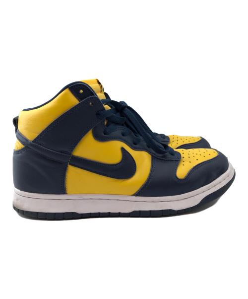 NIKE（ナイキ）NIKE (ナイキ) Dunk High Michigan イエロー×ネイビー サイズ:28の古着・服飾アイテム