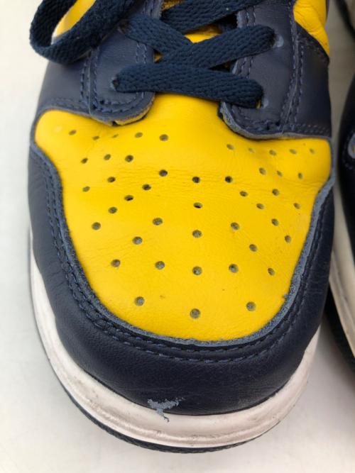 NIKE（ナイキ）NIKE (ナイキ) Dunk High Michigan イエロー×ネイビー サイズ:28の古着・服飾アイテム