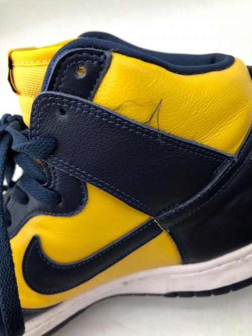 NIKE（ナイキ）NIKE (ナイキ) Dunk High Michigan イエロー×ネイビー サイズ:28の古着・服飾アイテム