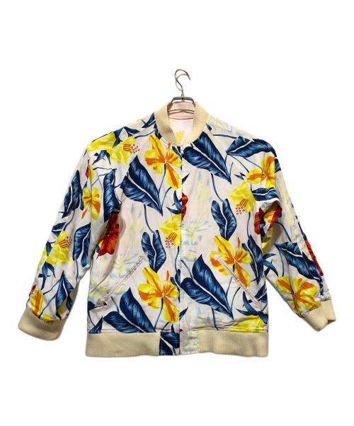 flagstuff（フラグスタフ）FLAGSTUFF (フラグスタフ) スカジャン ピンク×ベージュ サイズ:Lの古着・服飾アイテム