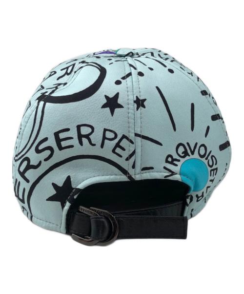 BVLGARI（ブルガリ）BVLGARI (ブルガリ) ベースボールキャップ ブルー×ピンクの古着・服飾アイテム