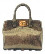 Salvatore Ferragamoサルヴァトーレ フェラガモ）の古着「2WAYバッグ」｜ゴールド