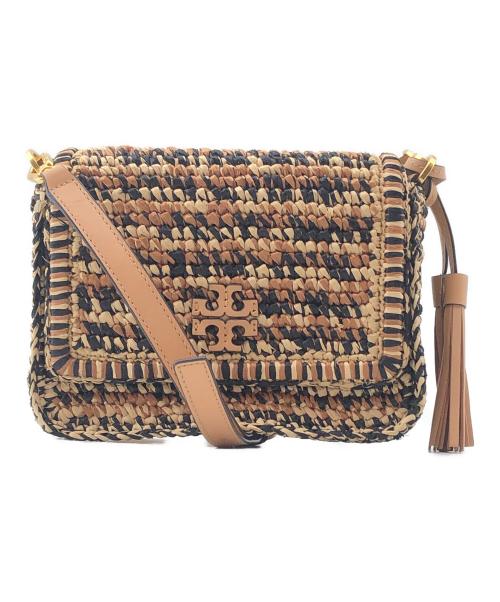 TORY BURCH（トリーバーチ）TORY BURCH (トリーバーチ) ショルダーカゴバッグ ベージュ×ブラウンの古着・服飾アイテム