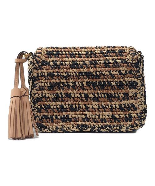 TORY BURCH（トリーバーチ）TORY BURCH (トリーバーチ) ショルダーカゴバッグ ベージュ×ブラウンの古着・服飾アイテム