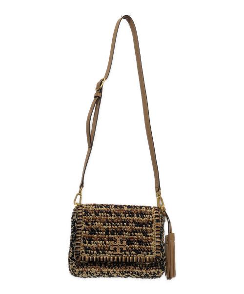 TORY BURCH（トリーバーチ）TORY BURCH (トリーバーチ) ショルダーカゴバッグ ベージュ×ブラウンの古着・服飾アイテム
