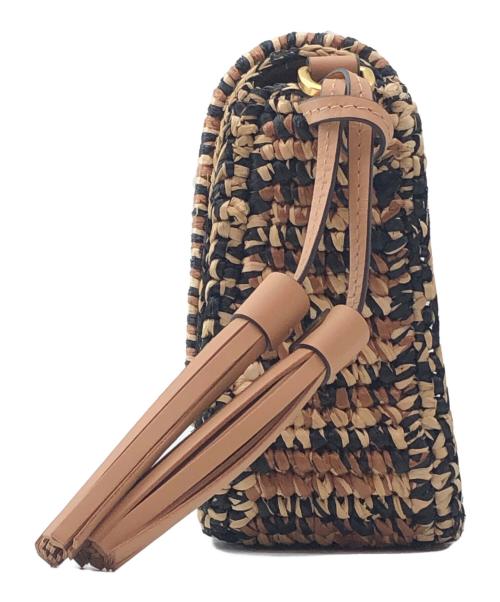 TORY BURCH（トリーバーチ）TORY BURCH (トリーバーチ) ショルダーカゴバッグ ベージュ×ブラウンの古着・服飾アイテム