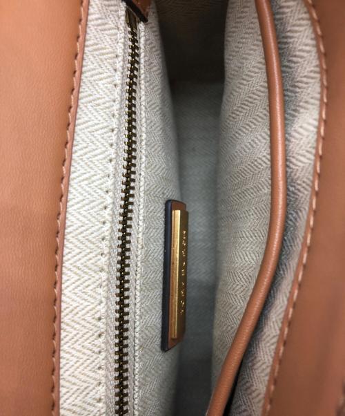 TORY BURCH（トリーバーチ）TORY BURCH (トリーバーチ) ショルダーカゴバッグ ベージュ×ブラウンの古着・服飾アイテム