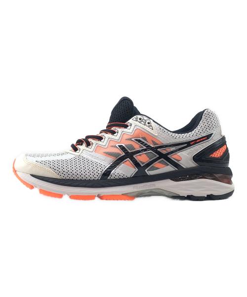 asics（アシックス）asics (アシックス) スニーカー ホワイト×オレンジ サイズ:27.5㎝の古着・服飾アイテム