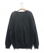 LOUIS VUITTONルイ ヴィトン）の古着「Vネックニット　MOKN54F17」｜ダークグレー