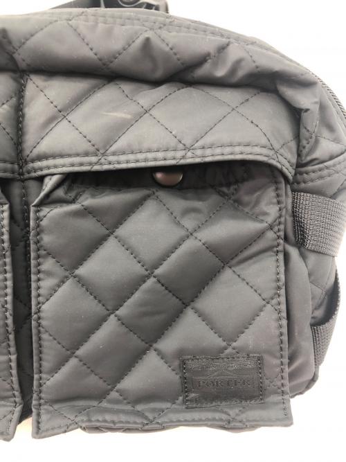 BLACK BEAUTY by HEAD PORTER（ブラックビューティー バイ ヘッドポーター）BLACK BEAUTY by HEAD PORTER (ブラックビューティー バイ ヘッドポーター) キルティングウエストバッグ ブラックの古着・服飾アイテム