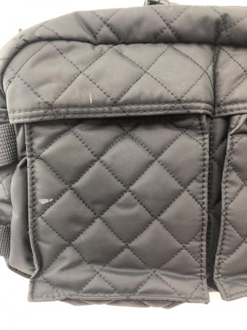 BLACK BEAUTY by HEAD PORTER（ブラックビューティー バイ ヘッドポーター）BLACK BEAUTY by HEAD PORTER (ブラックビューティー バイ ヘッドポーター) キルティングウエストバッグ ブラックの古着・服飾アイテム