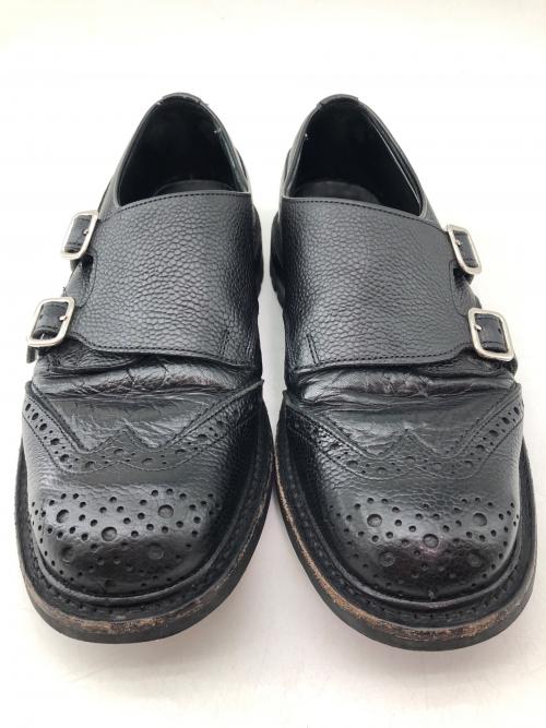 Tricker's（トリッカーズ）Tricker's (トリッカーズ) ダブルモンクウイングチップシューズ ブラック サイズ:無しの古着・服飾アイテム
