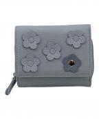 MARY QUANTマリークヮント）の古着「3つ折り財布」｜スカイブルー