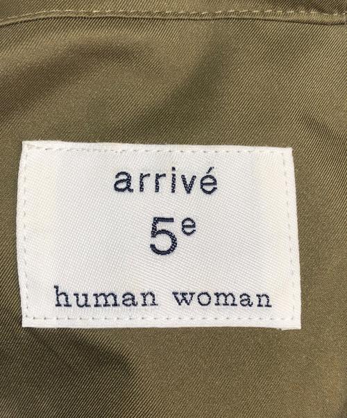 HUMAN WOMAN arrive（ヒューマンウーマンアライブ）HUMAN WOMAN arrive (ヒューマンウーマンアライブ) ワイドシルエットコート オリーブ サイズ:Mの古着・服飾アイテム
