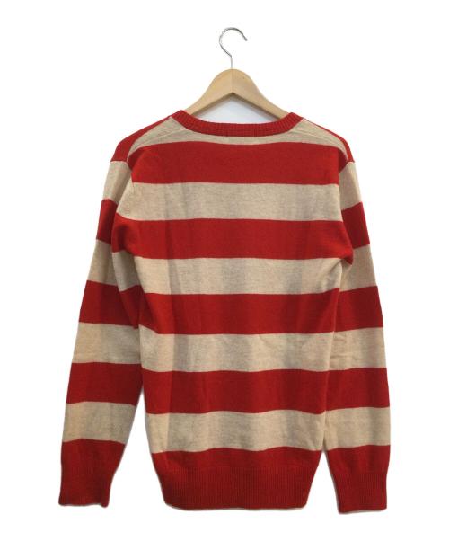 BURBERRY BLACK LABEL（バーバリーブラックレーベル）BURBERRY BLACK LABEL (バーバリーブラックレーベル) ニット レッド×ベージュ サイズ:2の古着・服飾アイテム