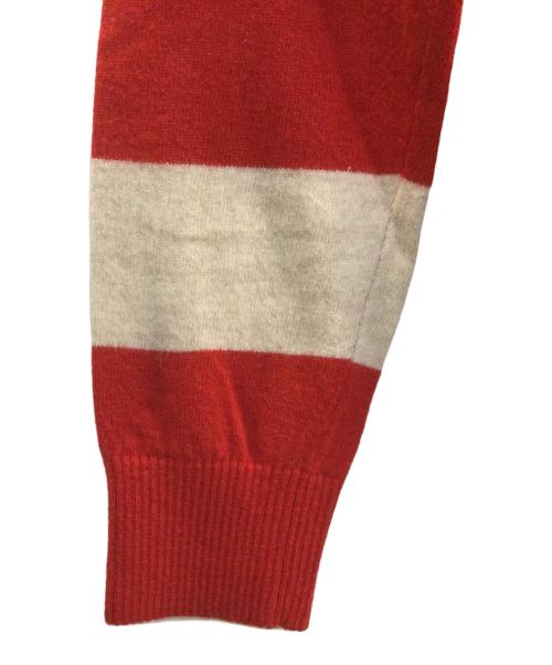 BURBERRY BLACK LABEL（バーバリーブラックレーベル）BURBERRY BLACK LABEL (バーバリーブラックレーベル) ニット レッド×ベージュ サイズ:2の古着・服飾アイテム