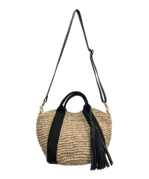 VIOLAd'ORO（ヴィオラドーロ）VIOLAd'ORO (ヴィオラドーロ) 2WAYショルダーバッグ ベージュ×ブラックの古着・服飾アイテム