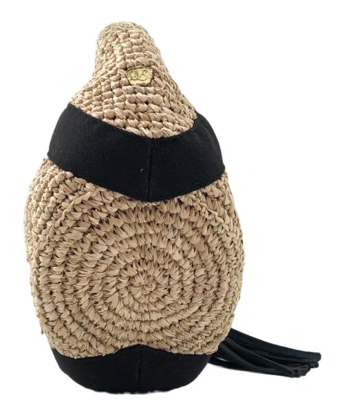 VIOLAd'ORO（ヴィオラドーロ）VIOLAd'ORO (ヴィオラドーロ) 2WAYショルダーバッグ ベージュ×ブラックの古着・服飾アイテム