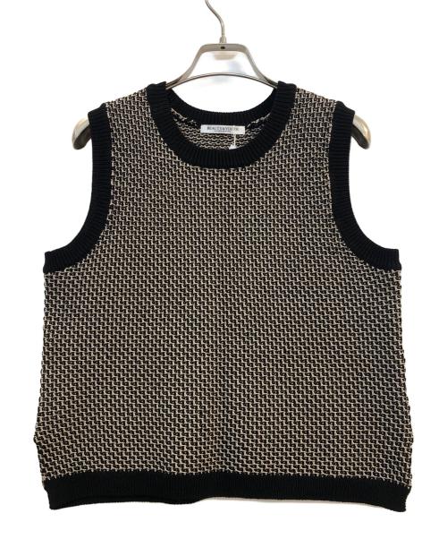 BEAUTY&YOUTH（ビューティーアンドユース）BEAUTY&YOUTH (ビューティーアンドユース) ノースリーブニット ブラック×ベージュ サイズ:FREE 未使用品の古着・服飾アイテム