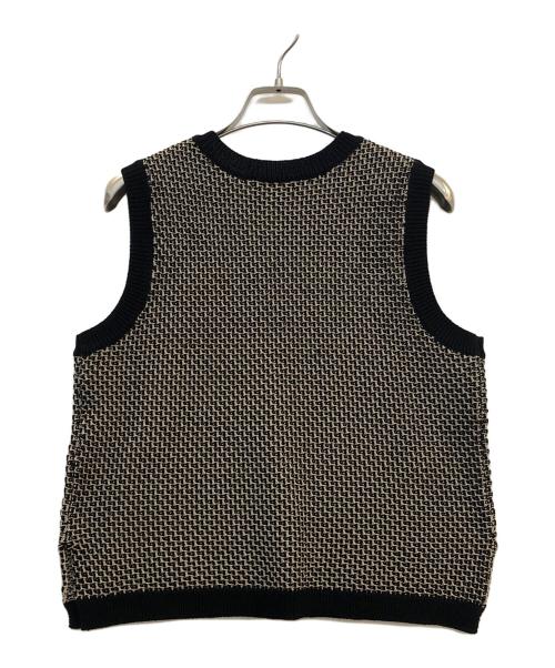 BEAUTY&YOUTH（ビューティーアンドユース）BEAUTY&YOUTH (ビューティーアンドユース) ノースリーブニット ブラック×ベージュ サイズ:FREE 未使用品の古着・服飾アイテム