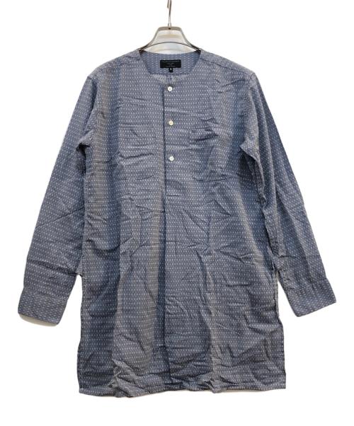 Engineered Garments（エンジニアドガーメンツ）Engineered Garments (エンジニアードガーメンツ) ノーカラーシャツ ブルー サイズ:Sの古着・服飾アイテム