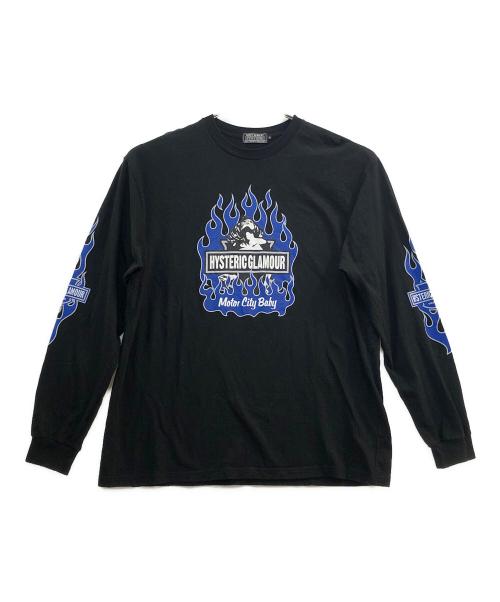 Hysteric Glamour（ヒステリックグラマー）Hysteric Glamour (ヒステリックグラマー) 長袖カットソー ブラック サイズ:XLの古着・服飾アイテム