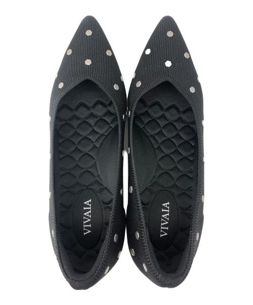 VIVAIA（ビバイア）VIVAIA (ビバイア) ポインテッドトゥ キトゥンヒール パンプス ブラック サイズ:35.5の古着・服飾アイテム