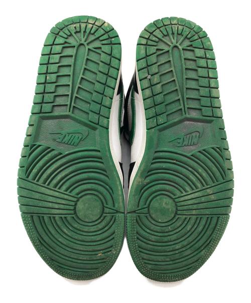 NIKE（ナイキ）NIKE (ナイキ) AIR JORDAN 1 MID ブラック×グリーン サイズ:25.5cmの古着・服飾アイテム