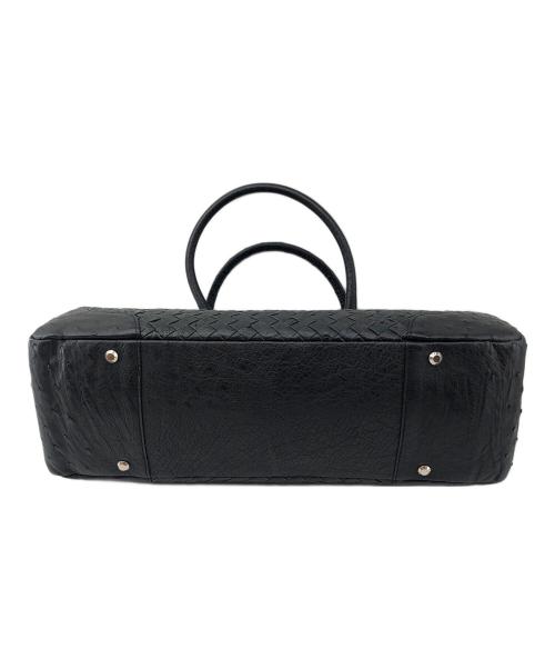 takechi（タケチ）Takechi (タケチ) オーストリッチハンドバッグ ブラックの古着・服飾アイテム