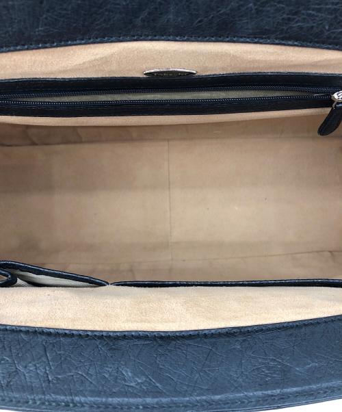 takechi（タケチ）Takechi (タケチ) オーストリッチハンドバッグ ブラックの古着・服飾アイテム